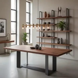 دکوراسیون مدرن ۲۰۲۶ با ترکیب چوب و فلز.